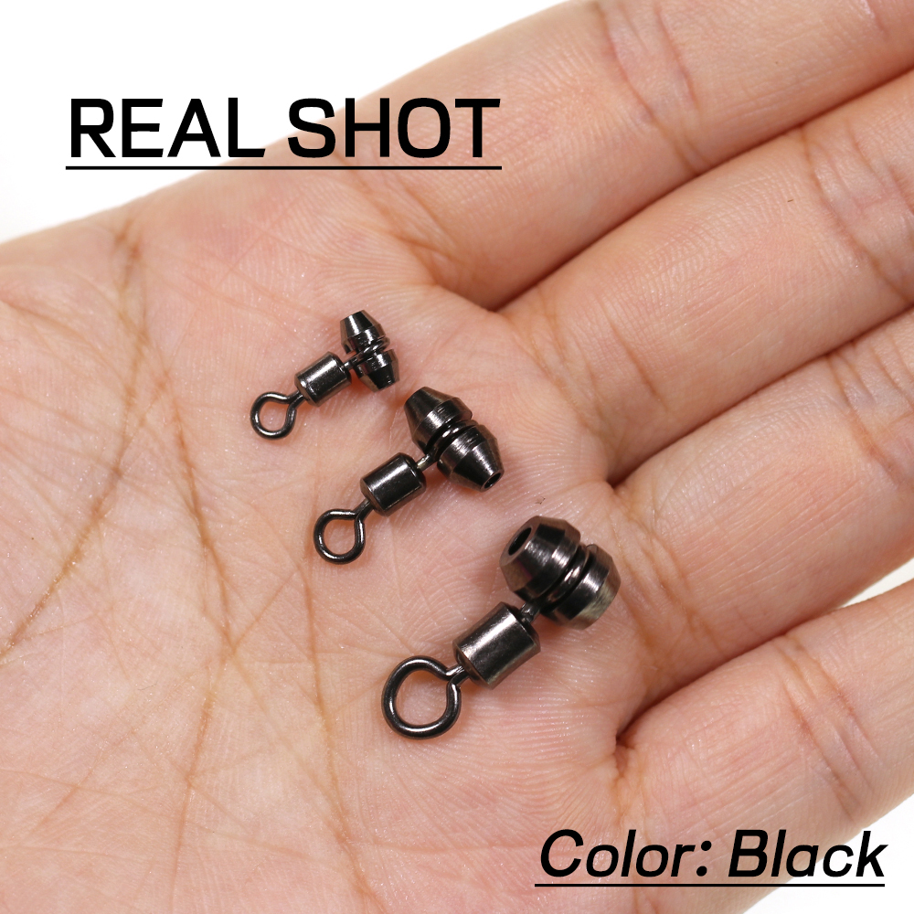 20pcs / 50pcs Luminoso Cross-Line Calo Rolling Swivels Accesorios De Pesca De Mar Profundos Conector De Plataformas De Pesca De Barco 4# 2# 2/0 DKEKE ( Color : 50pcs Size 4