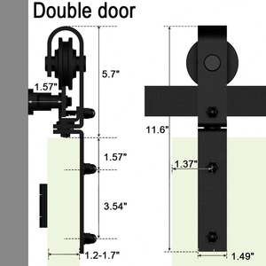 Sistemas de Rodillos para Puertas Plegables de Acero WEKIS, Puertas de Acordeón de Latón, Puertas Plegables para Cocina, Sala de Estar - Product Image 4