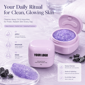 Nettoyant <span class=keywords><strong>Visage</strong></span> Ultra Doux à l'Extrait de Charbon Personnalisable avec Logo, Gelée 50g, Rafraîchissant, Nettoyage en Profondeur, Léger, Éclat Frais - Product Image 4