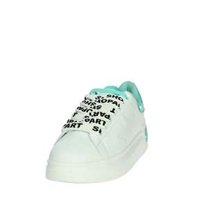 Baskets tendance en toile pour femme, style plateforme, blanc et turquoise - Product Image 6