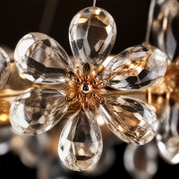 Lustre en cristal Zeal Lighting, style moderne LED suspendu, anneaux linéaires pour salle à manger, villa, hôtel, vente en gros