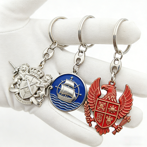 Lot de porte-clés vintage en métal émaillé : Lion, Licorne, <span class=keywords><strong>Voilier</strong></span>, Aigle – Idéal pour cadeaux et accessoires quotidiens - Product Image 1