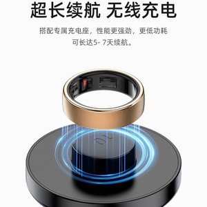 แหวนสมาร์ท R10 ตรวจวัดอัตราการเต้นของหัวใจ วัดออกซิเจนในเลือด กันน้ำ IP68 หน้าจอ LED ติดตามการนอนหลับ นับก้าว ดูแลสุขภาพผู้หญิง - Product Image 4