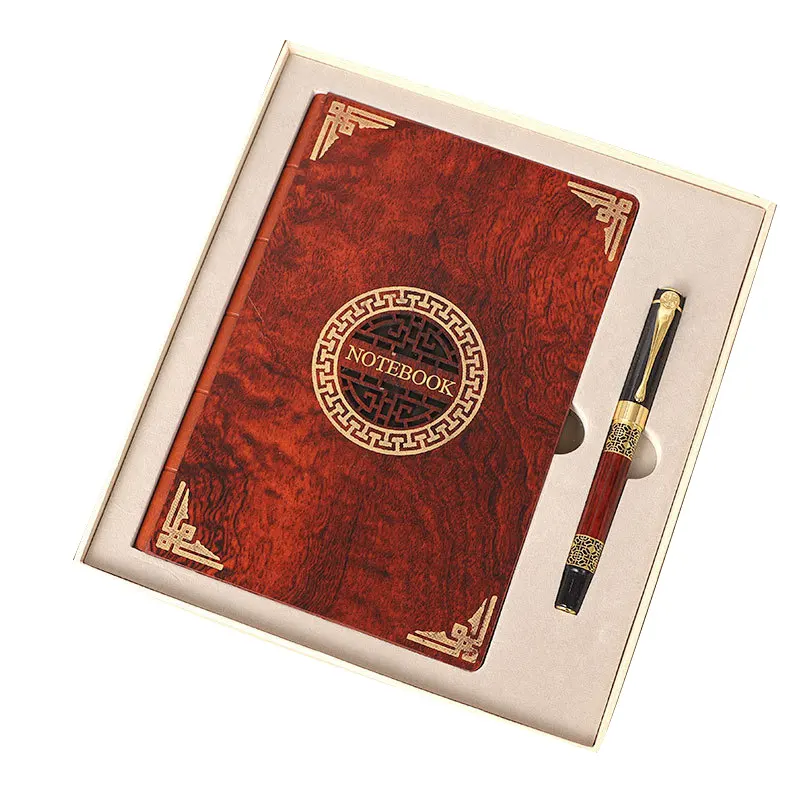 Dagboek Notebook Kantoor Populaire Items Houten Set Top Selling Items Corporate Gift Set Luxe Promotionele Notebook Set Gift