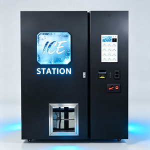 Distributeur automatique de glace en sacs avec grande capacité de stockage, machine à glaçons, kiosque à glace, distribution continue de glace pour les flux de clients importants - Product Image 1