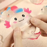 Jouet anti-stress en forme de poisson rouge en maltose, mini jouet à presser TRP à rebond lent, transparent, cadeau pour enfants et adultes