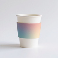 Manchons de café en papier artisanal Isolation thermique protectrice Manchon de tasse à boissons jetables Papier kraft