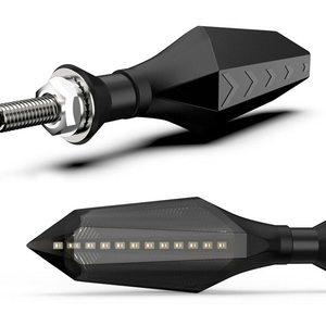 Luces Intermitentes Secuenciales de Doble Color para Motocicleta, Luces LED Universales para Motocicleta, Lámpara de Señal de Giro, Bombilla de Doble Color - Product Image 1