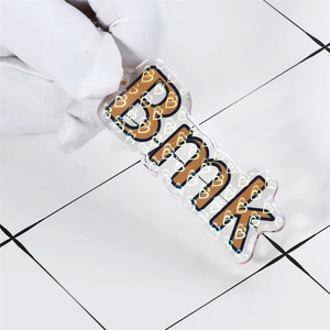 Factory Wholesale Custom Design Mini Transparent Acrylic <b>Keychain</b> Personalized Letter Accessories Plastic <b>Keychain</b> - Product Image 6