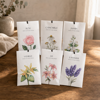 Désodorisants longue durée pour tiroirs à la rose, désodorisants de voiture en bois personnalisés, sachets parfumés pour la décoration de voitures et placards