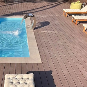 3D Emboss ngoài trời WPC <span class=keywords><strong>Composite</strong></span> <span class=keywords><strong>decking</strong></span> cho hồ bơi tùy chỉnh bên ngoài không thấm nước chống cháy bằng gỗ WPC <span class=keywords><strong>decking</strong></span> cho nhà - Product Image 1