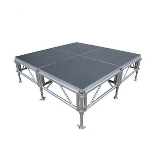 <span class=keywords><strong>DJ</strong></span> Setups Scène d'événement Bande de <span class=keywords><strong>musique</strong></span> extérieure Plate-forme de scène mobile en aluminium avec quatre pieds à hauteur réglable - Product Image 1