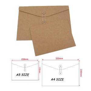 Tùy chỉnh cổ điển kraft giấy tập tin thư mục tài liệu túi phong bì với chuỗi cho A4 giấy - Product Image 3