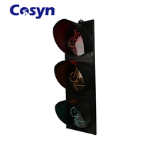 Feux de signalisation routière pour vélos Cosyn 300 mm rouge jaune vert en plastique non motorisés, système de contrôle LED PC, alimentation secteur