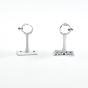 Tube de garde-robe Porte <span class=keywords><strong>Rail</strong></span> Support Armoire Raccords Supérieur Monté Tube Rond Support de Tube de Garde-Robe Soutien - Product Image 2