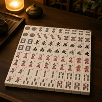 Tuiles en mélamine lisses résistantes à l'usure, jeu de Mahjong américain de taille moyenne, de qualité supérieure pour le jeu de table à la maison