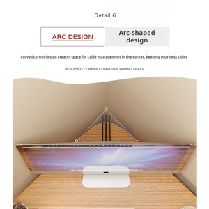 Scrivania Angolare Triangolare Moderna di Piccole Dimensioni per <span class=keywords><strong>Computer</strong></span>, Scrivania Modulare per Casa in Legno - Product Image 2