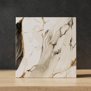 Carreaux de sol en céramique émaillée gris marbre granit 40x40cm 8mm, porcelaine, design d'intérieur - Product Image 5
