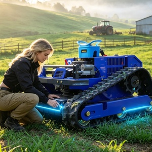 European Spot <b>Lawn</b> <b>Mower</b> Remote Control <b>Lawn</b> <b>Mower</b> Track Type Travelling Trafficability on Muddy and Soft Ground - Product Image 1