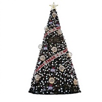 2027 Neuer Großer PVC-Außen-Weihnachtsbaum 6/8/12 Meter mit Gestell und Beleuchtung für Einkaufszentren, Hotels, Plätze