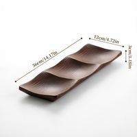 Creatieve houten snack schaal - Luxe gescheiden fruit- en notenplateau voor de salontafel