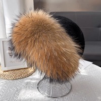 Premium femmes hiver seau chapeau décontracté chaud pêcheur casquette respirant imperméable laine mélange véritable fourrure de renard personnalisable pour