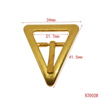 Boucle de ceinture réglable en alliage de zinc, forme triangulaire, pour sac à main, vêtement en cuir, homme, femme, taille personnalisée