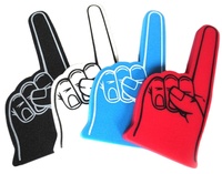 Gants de supporters en mousse EVA/éponge avec logo personnalisé, doigts en mousse pour encourager