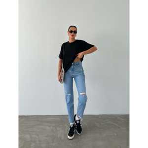 T-shirt basique simple pour femme, col rond, 100% coton, jersey respirant, coupe classique, manches courtes - Product Image 3