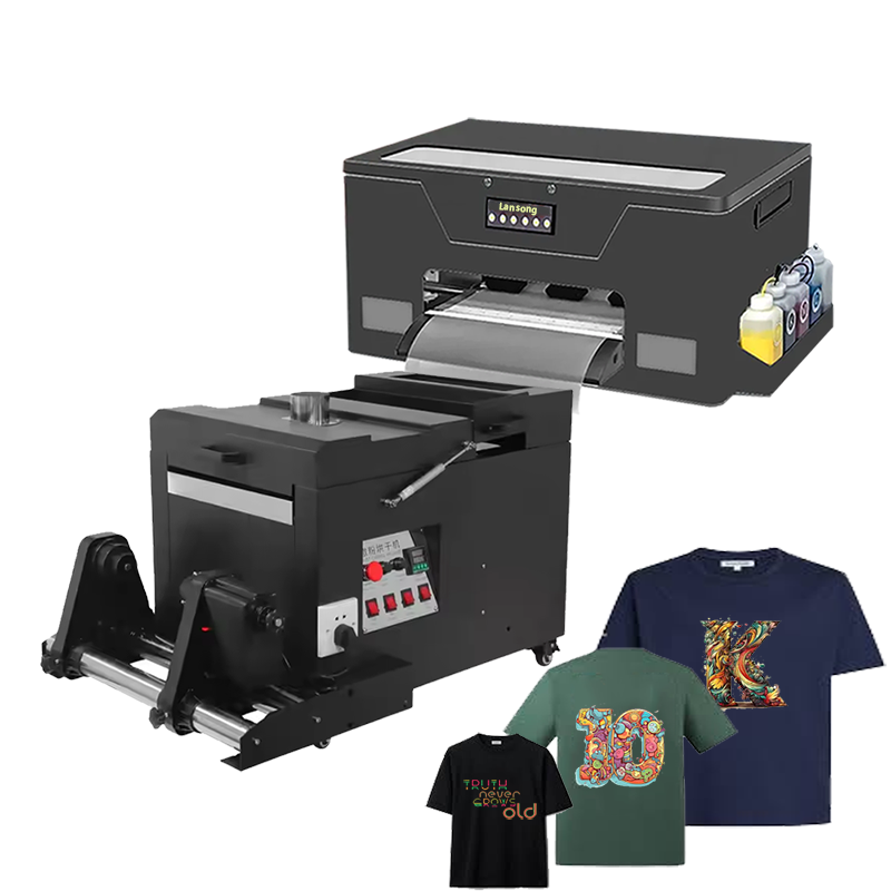 Lansong 13-Inch A3 Size DTF Digital Heat Transfer Printer XP600 Tshirt Printer with Shaker Dryer for Small Business Any Textile