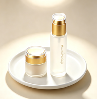 Emballage cosmétique 30ml 50ml 60ml 100ml Bouteille en verre pour huile essentielle et lotion transparente givrée avec bouchon pulvérisateur doré argenté