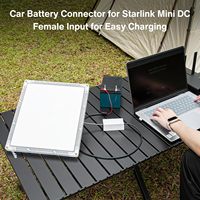 Convertidor de CC para Starlink Mini, Regulador Elevador de Voltaje de 12V/24V a 36V, Adaptador para Starlink Exterior con Terminales de Anillo para RV y Embarcaciones