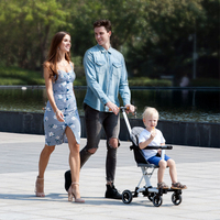 Poussette bébé compacte de luxe 6 en 1 en métal, pliage à une main et portable pour les nouveau-nés, voyage en avion adapté, tissu durable