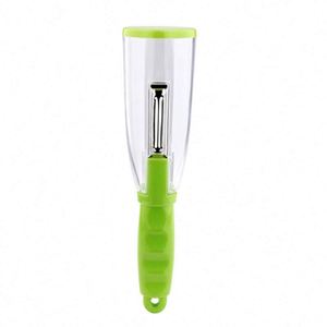 New Arrival Kitchenware <b>Gadget</b> Practical Stainless Steel Blades Pumpkin Fruit Vegetable Peeler with PP Container - Product Image 1