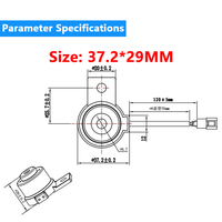 Alarma de Marcha Atrás para Montacargas de 37x29mm, 5-72V, Sirena Impermeable IP56, Aviso Sonoro de 105dB, Dispositivo de Advertencia de Marcha Atrás de Alto Decibelio, OEM/ODM