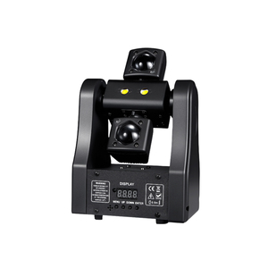 Nouvel arrivage : Projecteur de scène à double bras mobile 60W, 15 canaux DMX512 avec effets laser rouge et vert, stroboscope et faisceau pour DJ, discothèque, bar, club - Product Image 3