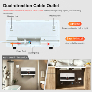 Calentador de Agua Instantáneo sin Tanque, Venta Directa de Fábrica, 220v, Carcasa de Plástico, Calentador Eléctrico Instantáneo para Ducha y Cocina - Product Image 6