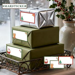 Étiquettes thermiques directes Joyeux Noël, autocollants aquarelle pour petites entreprises, pour inventaire, adresse, nom, étiquette cadeau - Product Image 4
