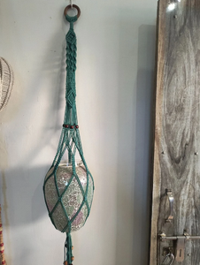 Suspension murale en macramé pour plantes, écologique, forme de flocon de neige classique, durable et élégante, pour la décoration intérieure - Product Image 2