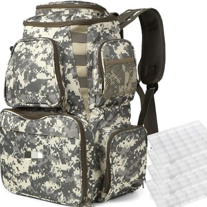 Camouflage Fishing Backpack Large Capacity With Bait Storage For Outdoor Fishing <b>Tackle</b> Organization Unisex 600D Oxford Cloth - Product Image 5