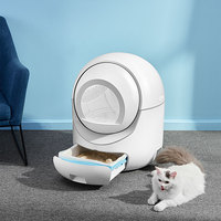 Boîte à litière automatique et confortable pour chats et chatons, nettoyage rapide, toilettes