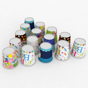 Vasos de Papel Desechables de 9 Onzas con Diseño Floral de Unicornio, Artículos para Fiestas, Vasos Apilables para Bebidas - Product Image 4