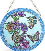 Catégorie de produits Papillon coloré Décoration murale en bois Fleur Piège lumineux Cadeau suspendu pour maman Grand-mère Artisanat en bois Boîtes en bois