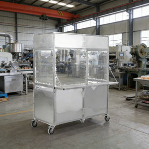 Chariot pliable en acier inoxydable à 4 roues pour la vente mobile de hot-dogs, glaces, café, bonbons et autres en-cas - Product Image 6