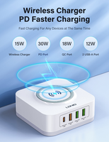 LDNIO AW004 Chargeur sans fil de bureau 32W 3 ports USB et PD Chargeurs sans fil universels Chargeur sans fil de bureau