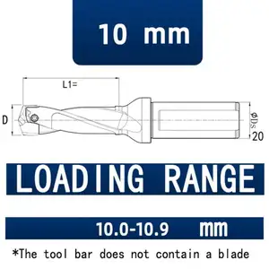 HOANYORE 3D/5D/8D/10D internal cooling carbide bit non-standard diameter 10-31.00mm JCD crown drill Twist drill