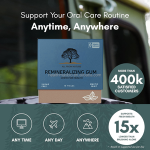 OEM bebas gula Xylitol peremajaan Gom Lastic Mint permen karet dengan Hydroxyapatite Enamel perlindungan segar nafas - Product Image 5