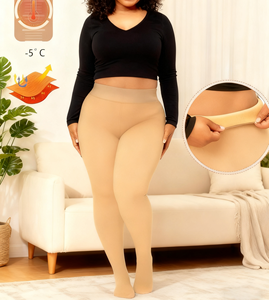 Plus Size Thick Fleece Lined Thermal Leggings <strong>Women</strong> High Waist Stretch Warm Pantyhose Long Winter <strong>Tights</strong> <strong>for</strong> Outfit - Product Image 3