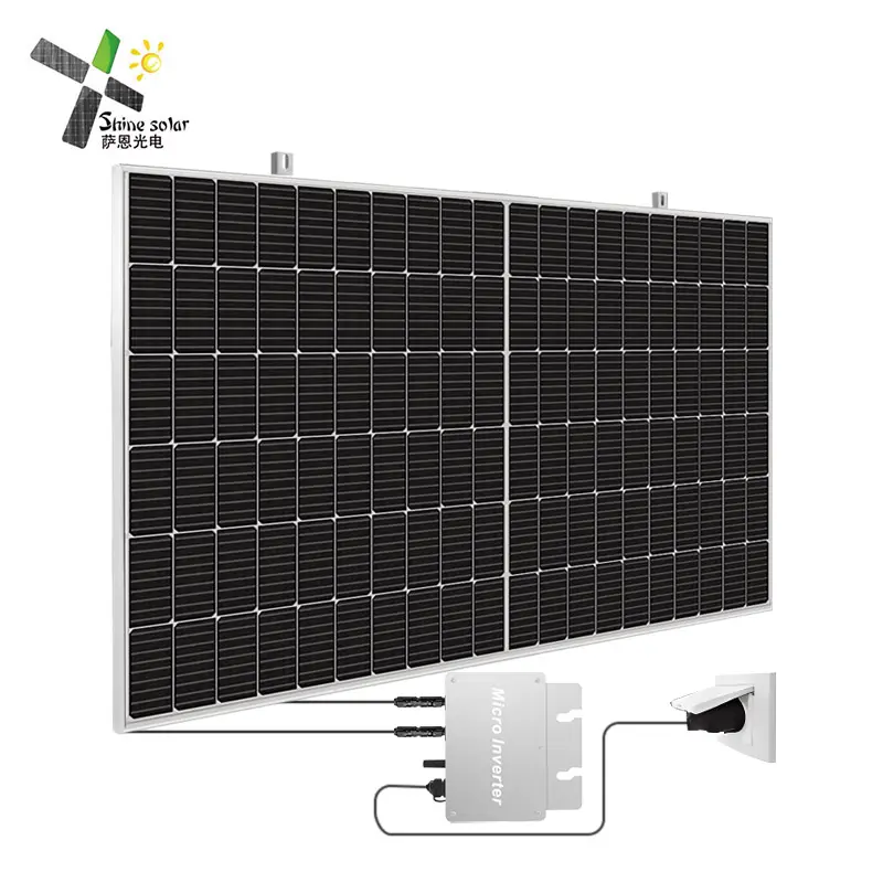 Fotovoltaik PV 150W Mono Solarpanel Solarmodul Solarzelle Balkonkraftwerk ev güneş enerjisi sistemi ile ızgara üzerinde pil balkon