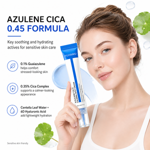 Crème <span class=keywords><strong>Visage</strong></span> Apaisante et Équilibrante à l'Azulène et au Cica, Hydratante et Anti-Imperfections, avec Acide Hyaluronique 6D, Sans Parfum - Product Image 3